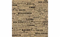 PaperCafe Cdstk 12x12 15pc Kraft Black Bon Appetit