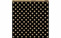 PaperCafe Cdstk 12x12 15pc Kraft Black Reverse Dot