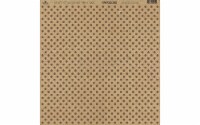 PaperCafe Cdstk 12x12 15pc Kraft Chocolate MiniDot