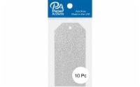Craft Tags 1.625x3.25 10pc Glitter Silver