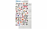 Calendar Sticker Month & Num Large Color