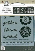 Plaid® Folk Art Garden Stencils - 3 Piece Perspective: Main