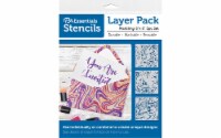 PA Ess Stencil 6x6 3pc Layer Pack Marbling