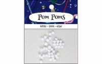 PA Ess Pom Pom 3mm 40pc White
