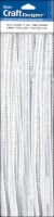 Darice 6mm Chenille Stems - 25 Pack - White Perspective: Main