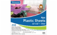 Plastic Sheet 12x12 .010  Clear 4pc