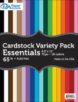 Variety Pack 8.5x11 72pc 65lb Essential Cardstock