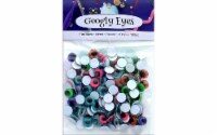 PA Ess Flat Back Eyes Round 10mm 160pc Neon