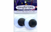 PA Ess Flat Back Eyes Round 40mm 2pc Black