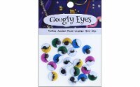 PA Ess Flat Back Eyes Round 12mm 20pc Astd w/Lashs