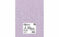 Cdstk Glitter 8.5x11 85lb Lavender 5pc