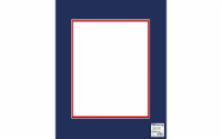 ADF Mat Dbl 16x20/11x14 WhtCore BottleBlue/DeepRed