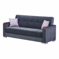 Beyan Signature Munich 89  Chenille Convertible Sleeper Sofa in Dark Gray