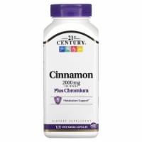 21st Century Cinnamon Plus Chromium 2,000 mg 120 Veg Caps