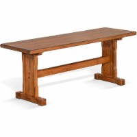 Sunny Designs Sedona 18.5  Farmhouse Mindi Wood Nook Side Bench in Rustic Oak