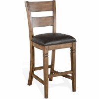 Sunny Designs Doe Valley 30  Transitional Wood Barstool in Taupe Brown