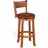 Sunny Designs Sedona 30  Mahogany Wood Swivel Barstool in Rustic Oak