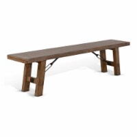 Sunny Designs Doe Valley 18  Farmhouse Mahogany Wood Bench in Taupe Brown
