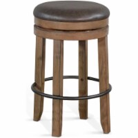 Sunny Designs Doe Valley 30  Wood Backless Swivel Barstool in Taupe Brown