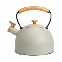 Primula Stainless Steel 2.3-qt Whistling Kettle with Real Rubber Wood Handle - Cream Perspective: Main