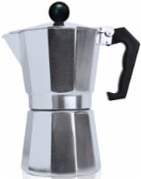 Mario Polished Aluminum Stovetop Espresso Maker Perspective: Main