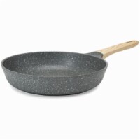 Epoca International 111419 8 in. Aluminum Non-Stick Fry Pan, Gray - Pack of 6