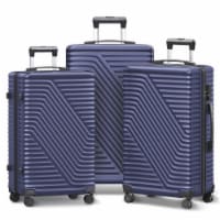 Luggage Sets 3 Pcs Spinner Suitcase With TSA Lock Lightweight 20”24”28”, Dark Blue