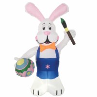 Morris  7 ft. Inflate Bunny with Brush Egg Decoration