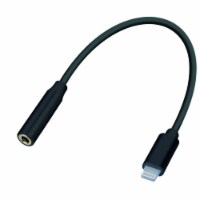 Monster Just Hook It Up Lightning to 3.5 MM Audio Jack Adapter 6 in. Black - Total Qty: 1