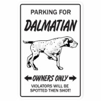 SignMission 12 x 8 in. Dalmatian Security Decal - Area Patrolled Pet Gift Dog Guard Fire Hous