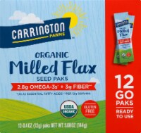 Carrington Farms  Organic Milled Flax Seed Paks Gluten Free 12 Count