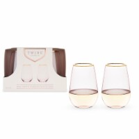 Rose Crystal Stemless Wine Glass Set by Twine®