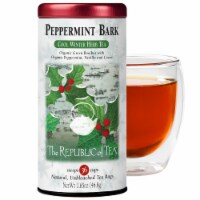 The Republic of Tea Peppermint Bark, Caffeine-Free Cool Winter Herb Tea, 36 Tea Bags