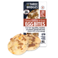 Three Bridges™ Turkey Sausage & Swiss Egg White Bites Perspective: Main