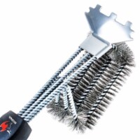 Kona SPEED/SCRAPER Grill Brush & Scraper with FLEX-GRIP Handle - Stainless Steel