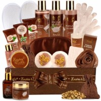 Coconut & Mint Bath Gift Set for Him & Her! Luxury Tropical Spa Gift Basket for Women