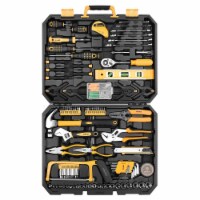 DEKO All In One Household Auto Repair Multi Tool Kit w/ Storage Case, 168 Piece