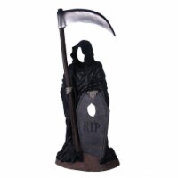 Queens of Christmas PO-2GRMRPR-07 Grim Reaper Photo Figurine with Tombstone
