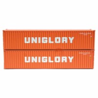 Jacksonville Terminal JTC405360 N Scale Uniglory 40 Containers with Magnetic System Set, Oran