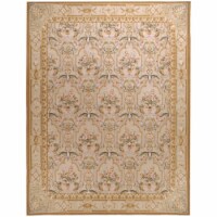 Aubusson Weave 982328 6 x 9 ft. Savoie Flat Woven Area Rug, Cream