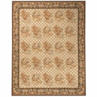 Aubusson Weave 982330 9 x 12 ft. Lyon Flat Woven Area Rug, Ivory & Charcoal