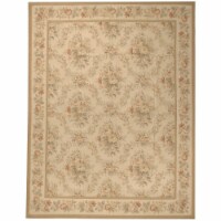 Aubusson Weave 982356 12 x 24 ft. Niort Flat Woven Area Rug, Cream & Cream