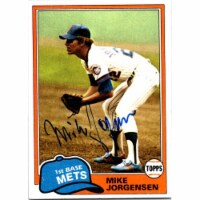 Autograph Warehouse 725196 Mike Jorgensen Autographed New York Mets 1981 Topps No.698 Basebal