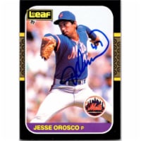 Autograph Warehouse 725299 Jesse Orosco Autographed New York Mets 1987 Leaf No.175 Baseball C