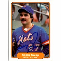 Autograph Warehouse 702762 Craig Swan Signed New York Mets 1982 Fleer No.538 Baseball Card