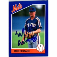 Autograph Warehouse 702898 Mike Cubbage Signed New York Mets 1992 Kahns No.4 Baseball Card