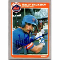 Autograph Warehouse 724930 Wally Backman Autographed New York Mets 1985 Fleer No.72 Baseball