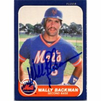 Autograph Warehouse 724931 Wally Backman Autographed New York Mets 1986 Fleer No.75 Baseball