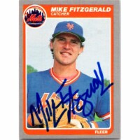 Autograph Warehouse 725116 Mike Fitzgerald Autographed New York Mets 1985 Fleer No.78 Basebal