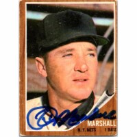 Autograph Warehouse 725375 Jim Marshall Autographed New York Mets 1962 Topps No.337 Baseball